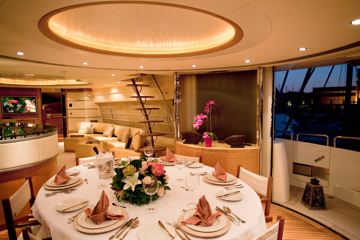 Dining area on the main deck
