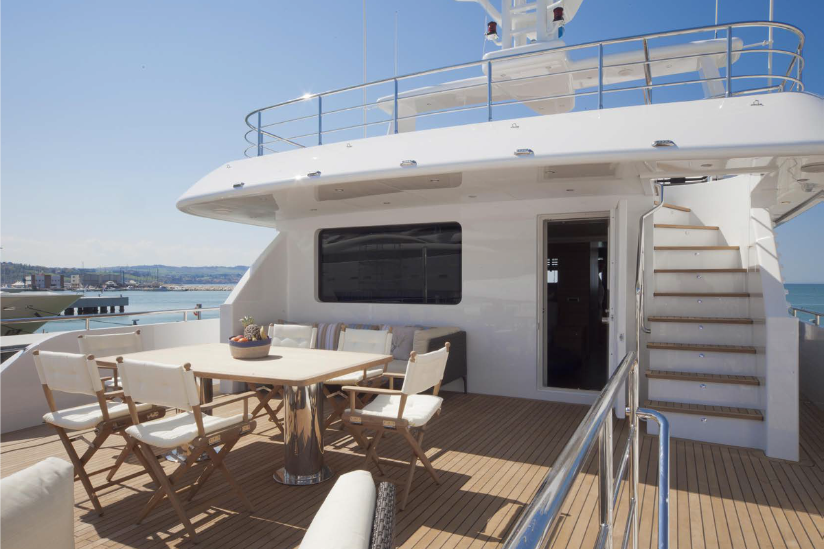 Relaxation area on upper deck