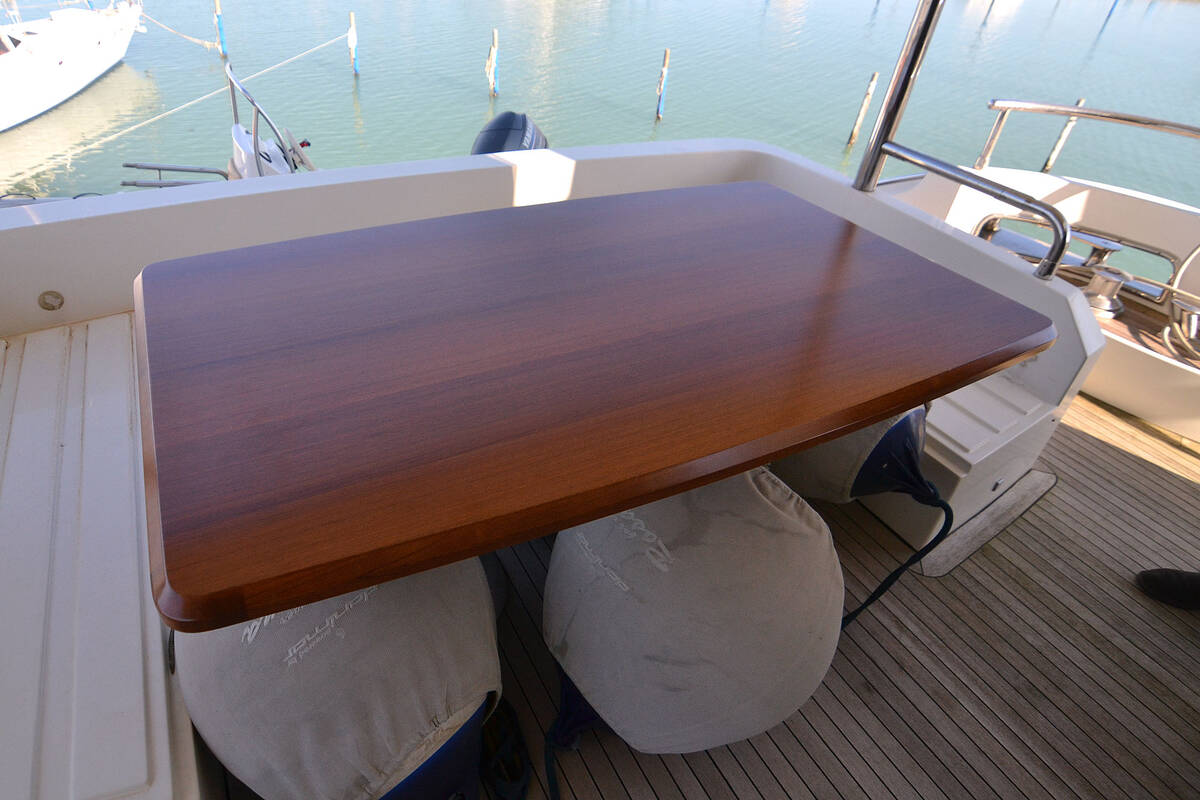 Teak cockpit table