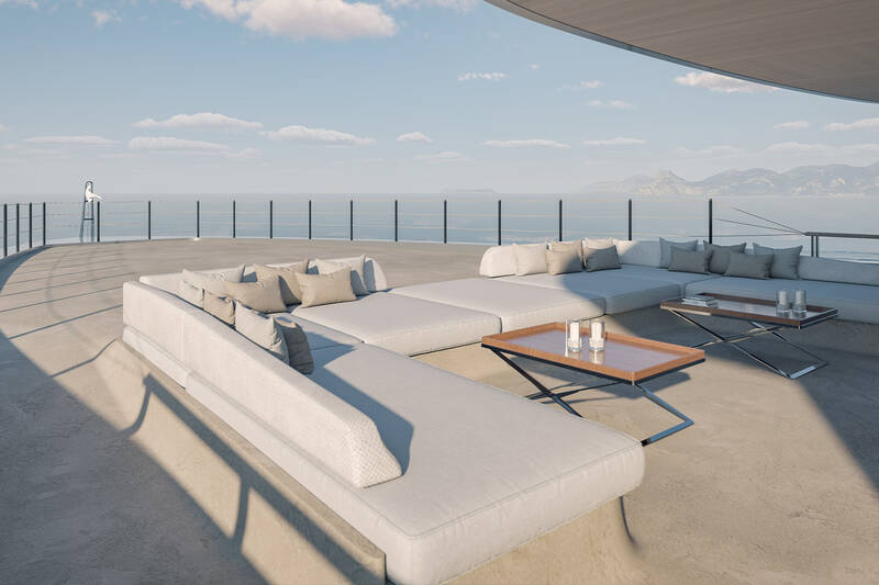 Lounge area on bow