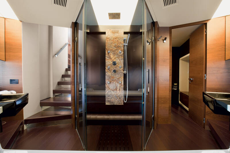 Bathroom in the master cabin