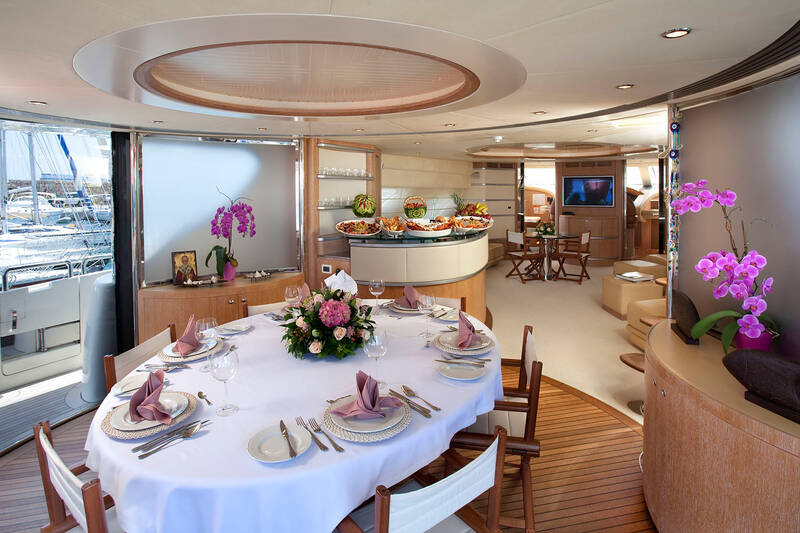 The salon on the main deck