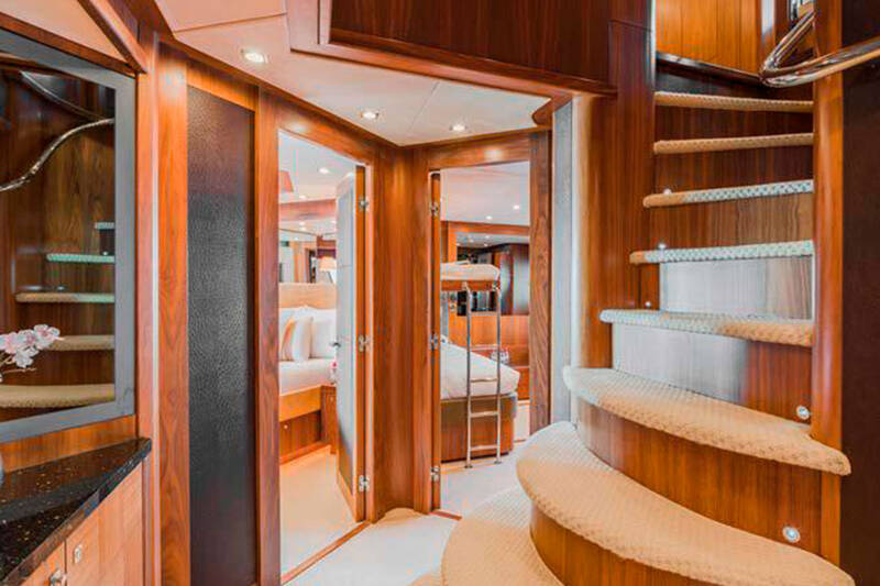 Stairs to the lower deck 