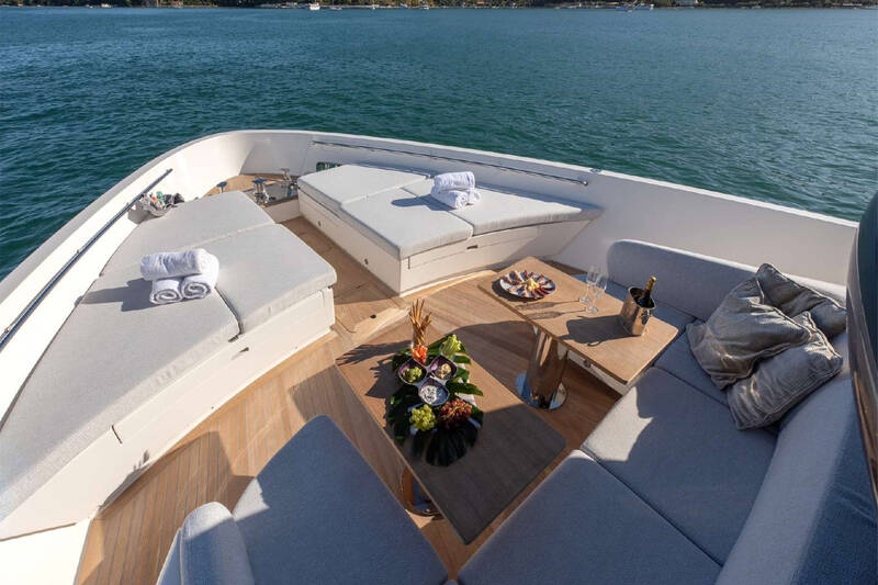 Lounge area on bow