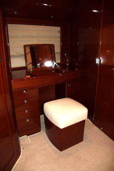 Table in the master cabin