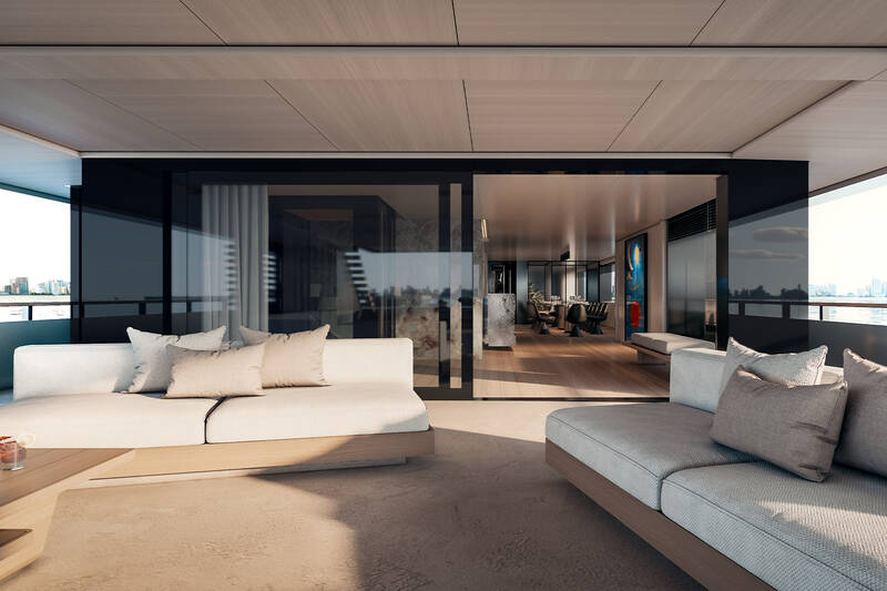 Lounge area on aft main deck