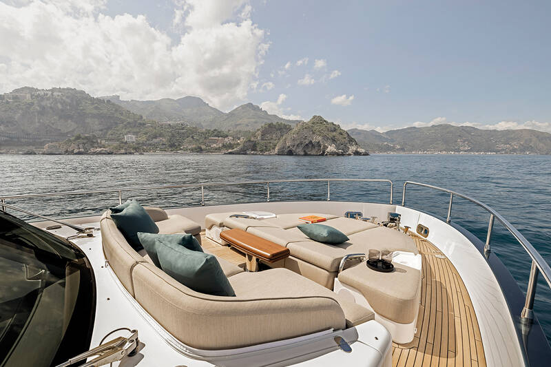 Lounge area on bow
