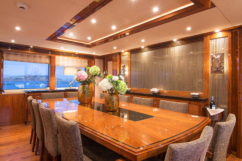 Dining area on the main deck