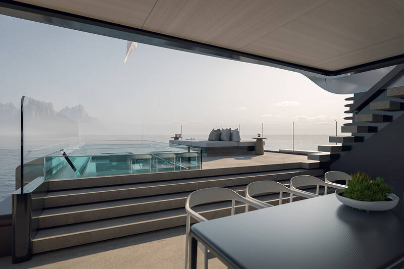 Pool on aft main deck