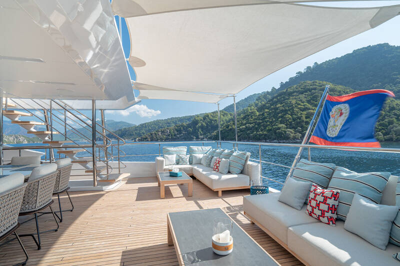 Lounge area on the upper deck