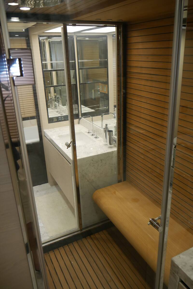 The master bathroom