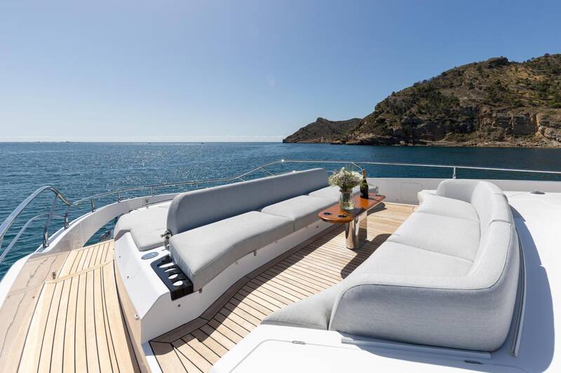 Flybridge lounge area