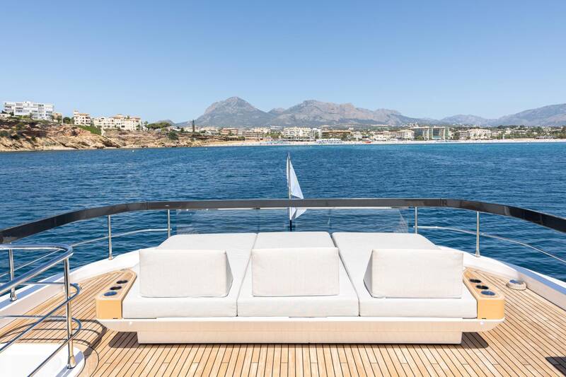 Flybridge lounge area
