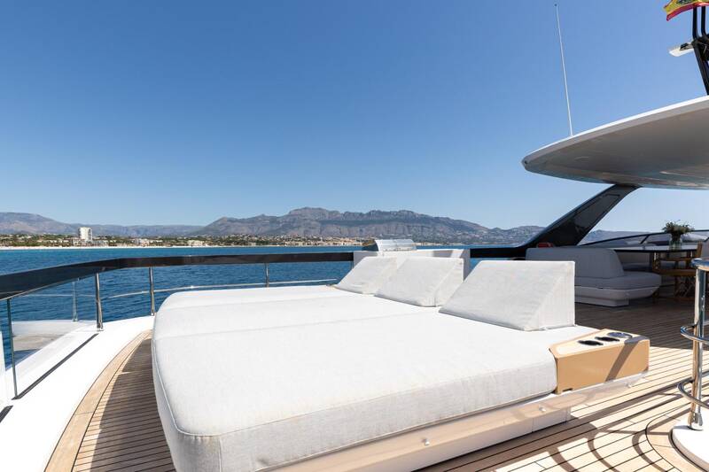 Flybridge lounge area