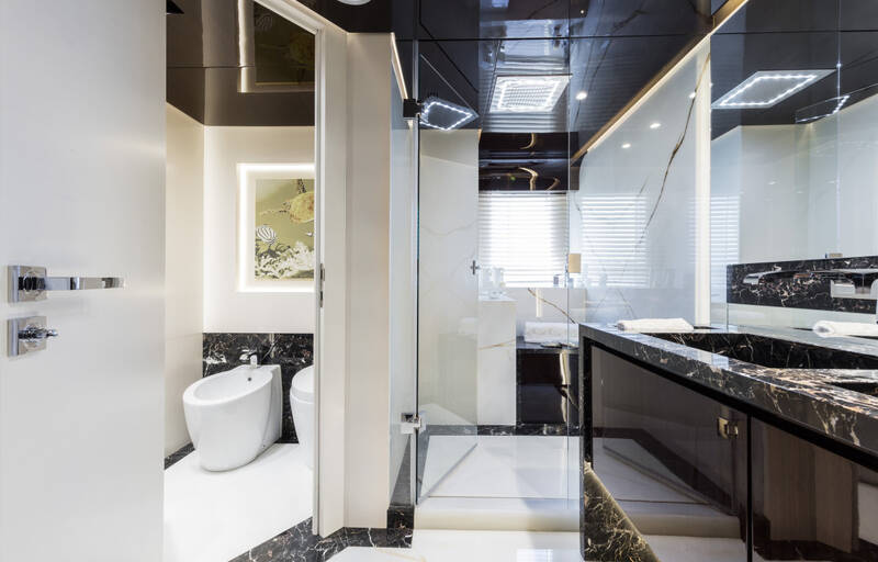 The master bathroom