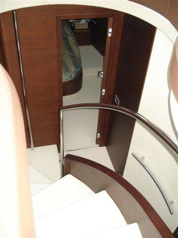 Steps to lower deck