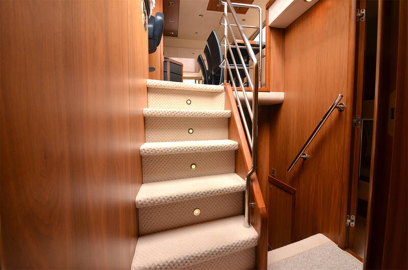 Stairs to the lower deck