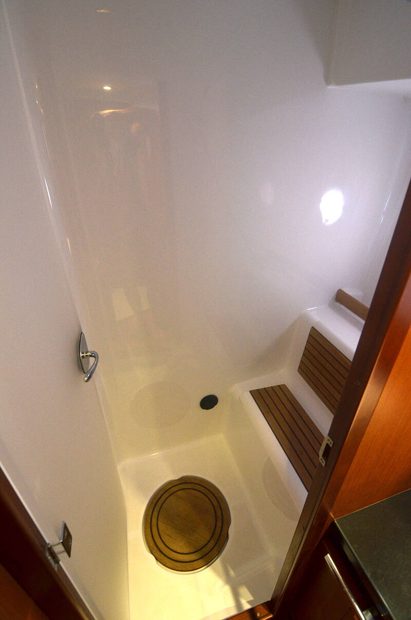 Shower in master cabin