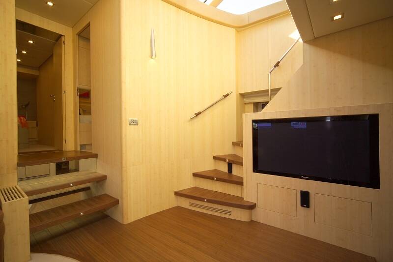 Stairs to the lower deck