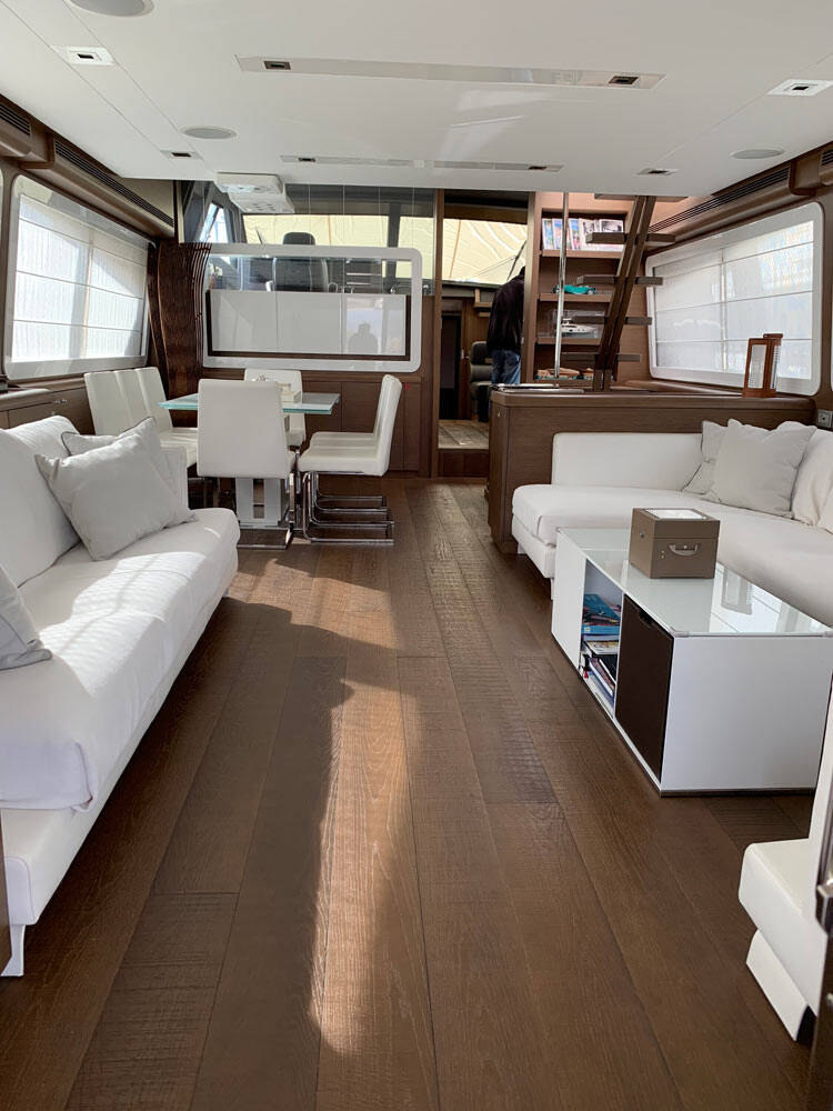 The salon on the main deck