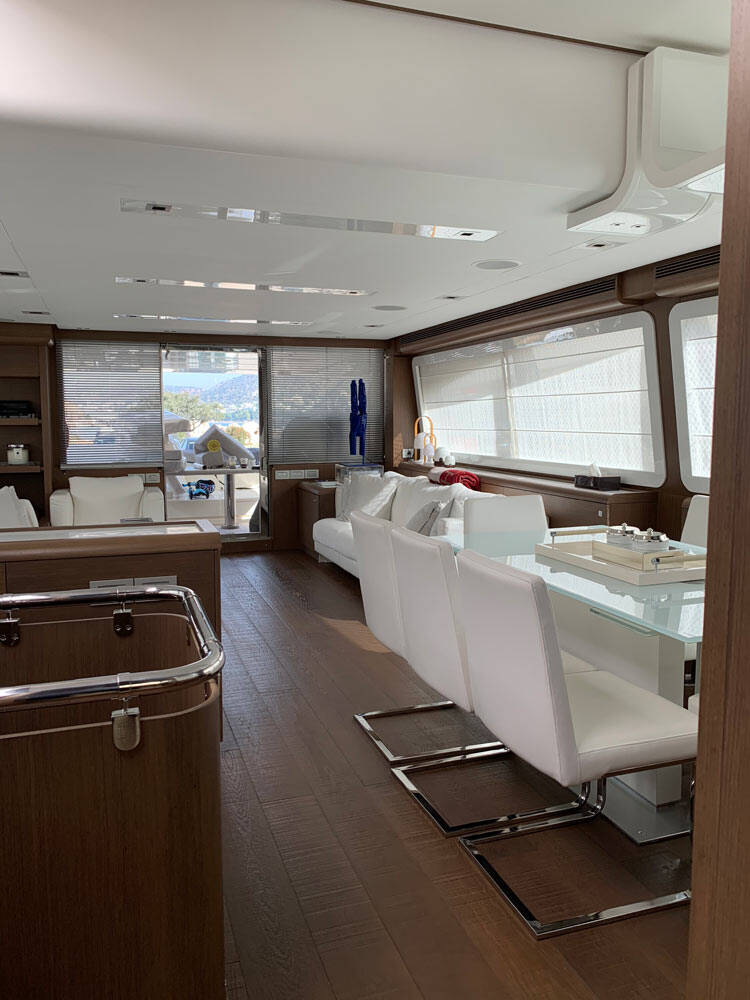 The salon on the main deck