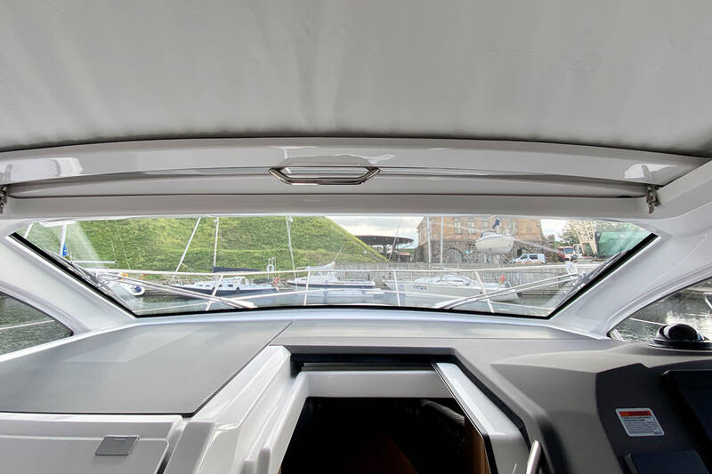 Glass windscreen and access to lower deck