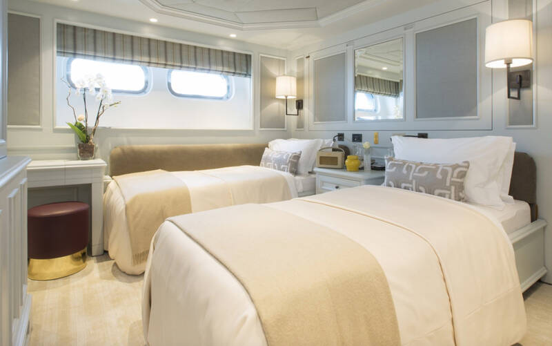 Guest cabin on the lower deck 