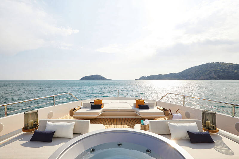 Lounge area on bow