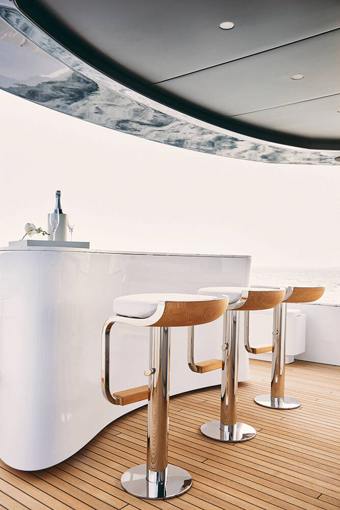 Bar on sundeck