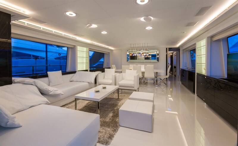 Salon and kitchen