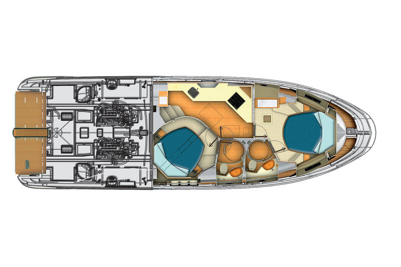 Lowerdeck (2 cabins version) Azimut Flybridge 45