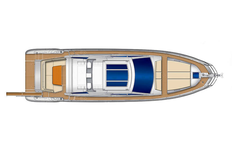 План зверху (хард-топ закритий) Azimut 55S