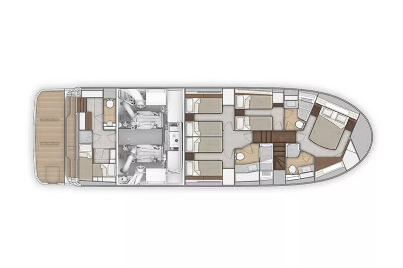 Lower deck - option 4 cabins