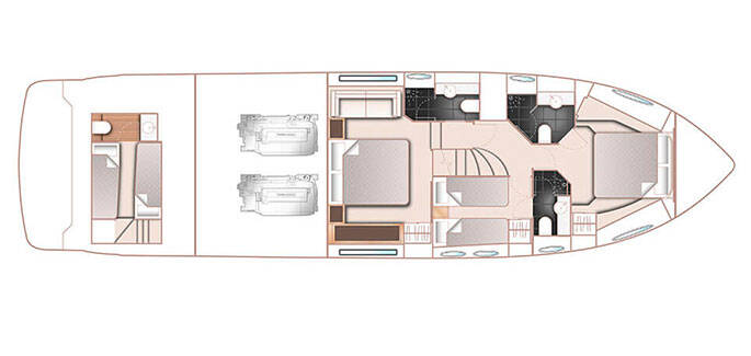 Princess 60 lower deck 
